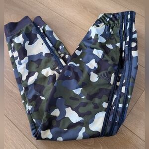 Adidas Kids Camouflage Joggers - Blue and Green Size 10/12